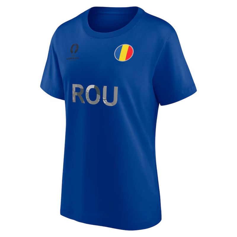 Romania UEFA Women's T-Shirt Euro 2024 Nation Flag Top