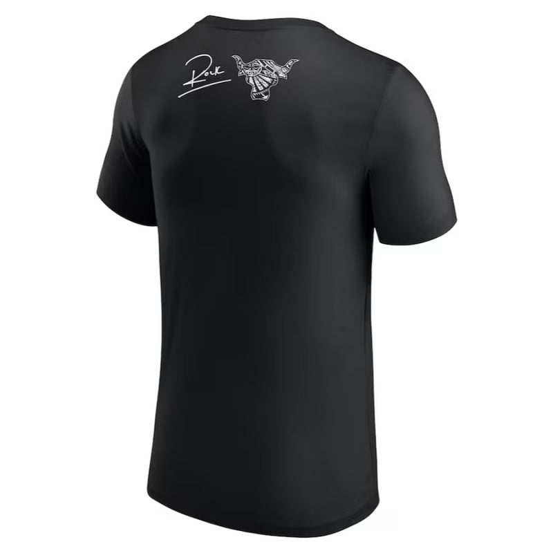 The Rock WWE T-Shirt Men's Black Final Boss Graphic Top