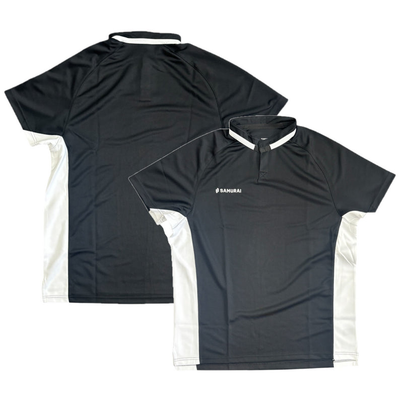 Samurai Rugby Men's Shirt White/Black Short Sleeve Top