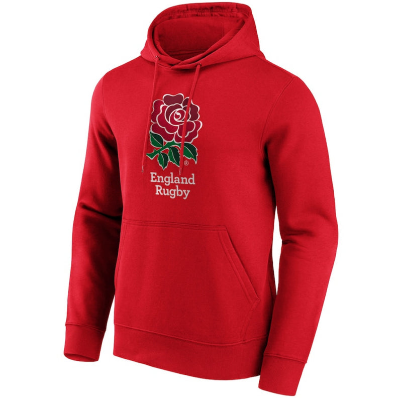 England Rugby Men's Hoodie Primary Logo Red Top