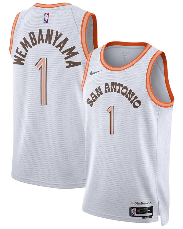 San Antonio Spurs Jersey Men's NBA Nike City 23/24 - Wembanyama 1