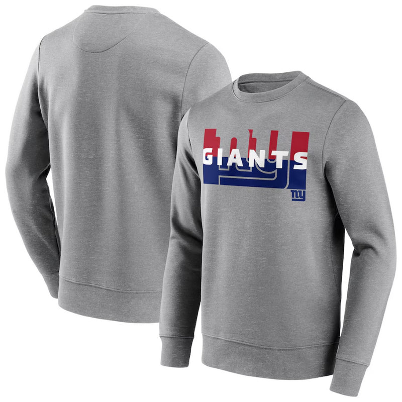 New York Giants Sweatshirt Men's NFL Square Off Grey Top