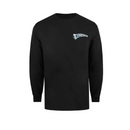 Superman Men's Black T-Shirt Lightning Man Of Steel LS Top