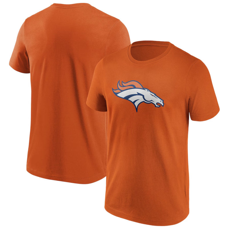 Denver Broncos Men's T-Shirt NFL Primary Colour Logo Orange Top