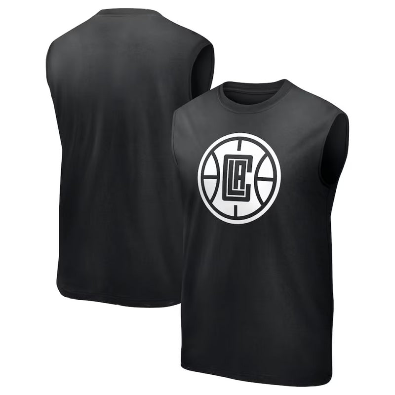 Los Angeles Clippers Vest Men's NBA Mono Logo Black Top