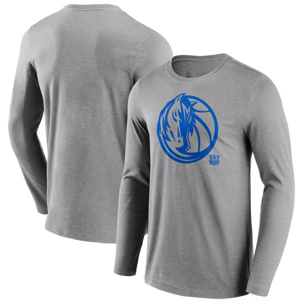 Dallas Mavericks Men's T-Shirt NBA Mono Logo Long Sleeve Top