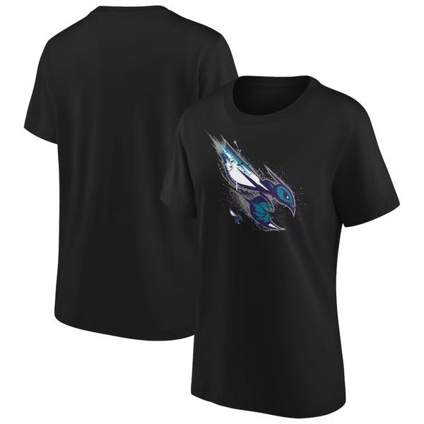 Charlotte Hornets Women's T-Shirt NBA Splatter Graphic Top