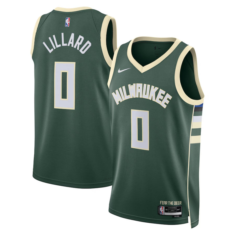 Milwaukee Bucks NBA Jersey Kid's Nike Icon Top - Lillard 0