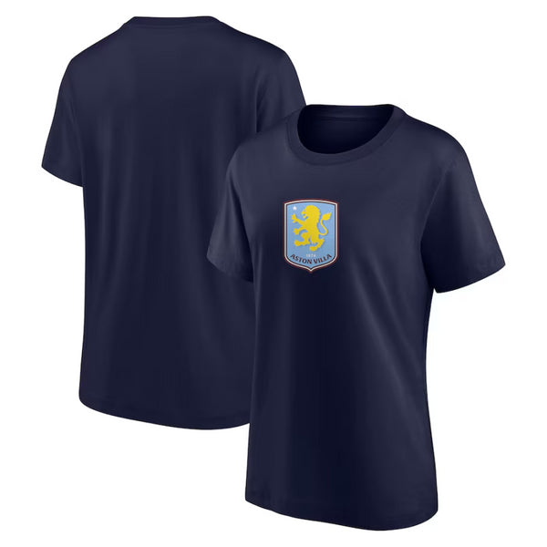 Aston Villa Women's T-Shirt Football Primary Logo Graphic Top