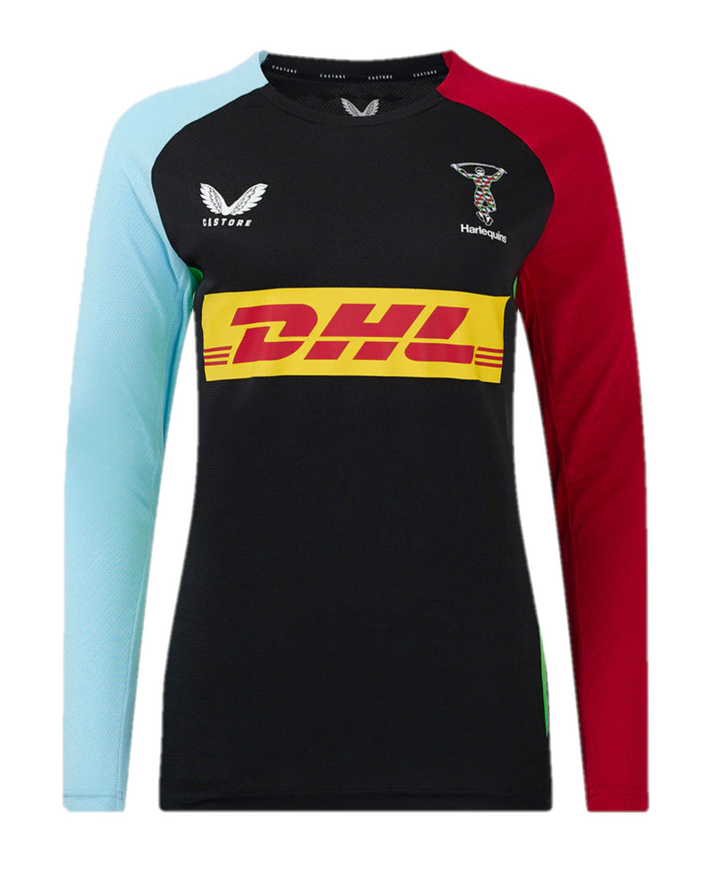 Harlequins Women's Rugby T-Shirt Castore Long Sleeve Top
