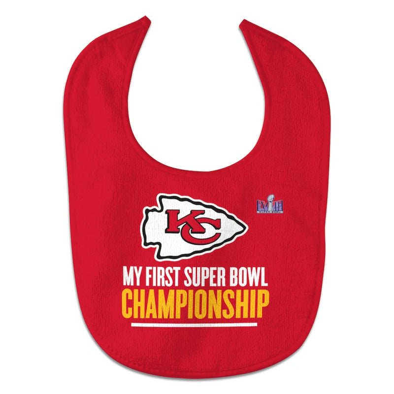 Kansas City Chiefs Bib Baby NFL Super Bowl LVIII Champions