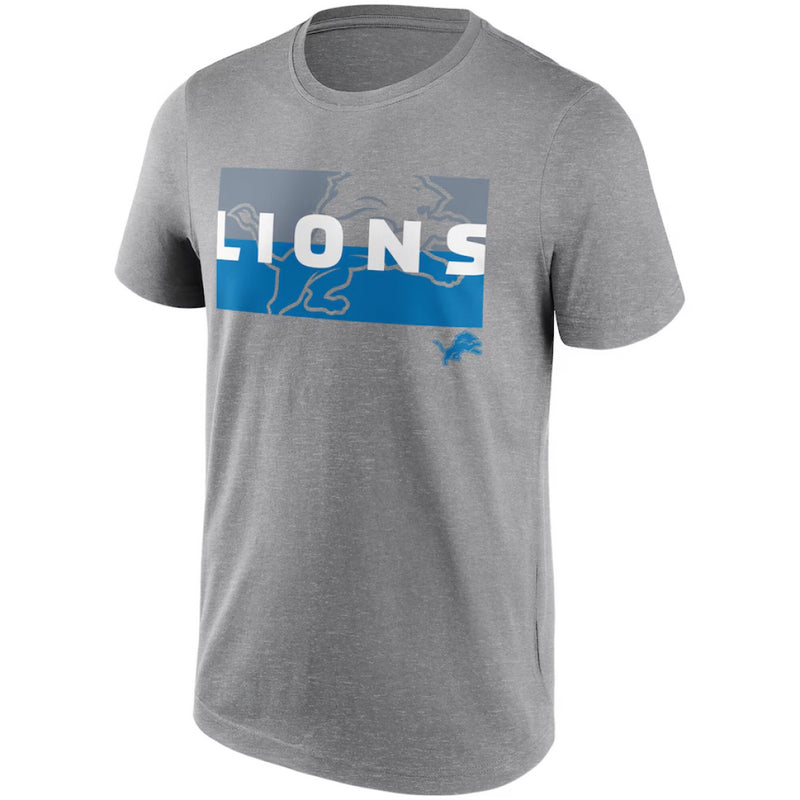 Detroit Lions Men's T-Shirt Square Off Logo NFL Top