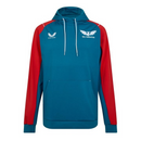 Scarlets Men's Rugby Hoodie Castore Blue Training Top