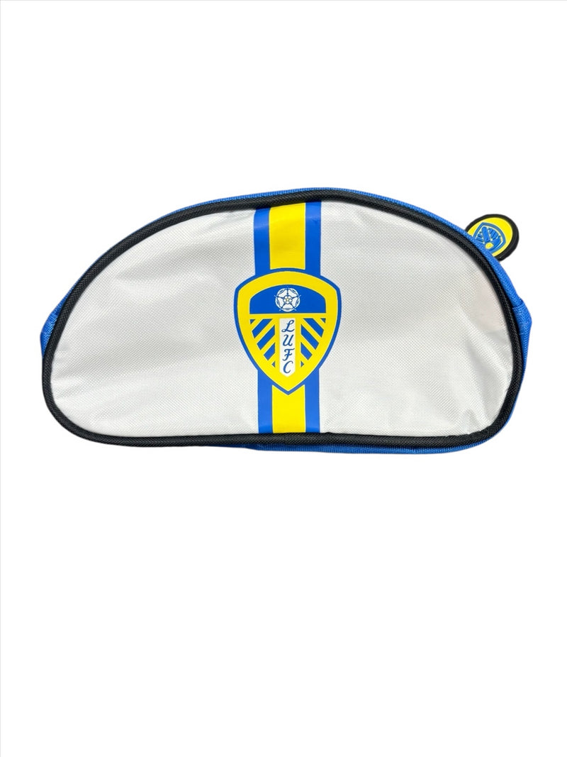 Leeds United Pencil Case Football White/Blue Case