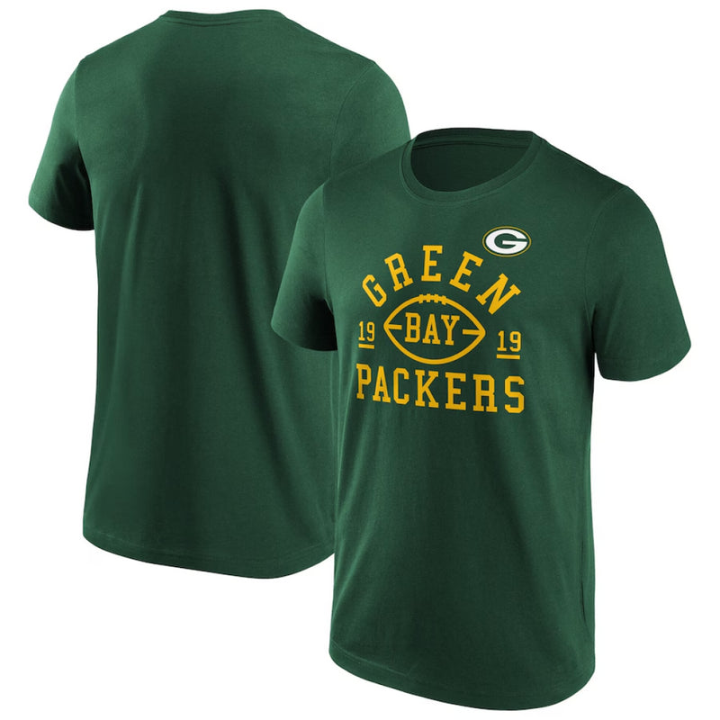 Green Bay Packers T-Shirt Men's NFL Wild Cat Iconic Green Top