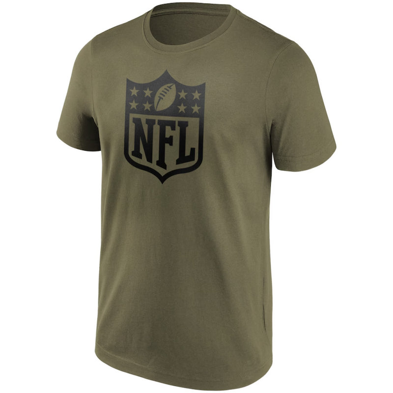 NFL Shield Logo T-Shirt Men's Fashion Preferred Logo Khaki Top