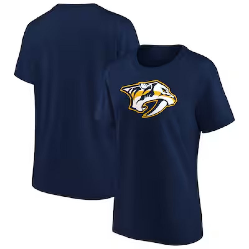 Nashville Predators Blue T-Shirt NHL Women's Primary Logo Top