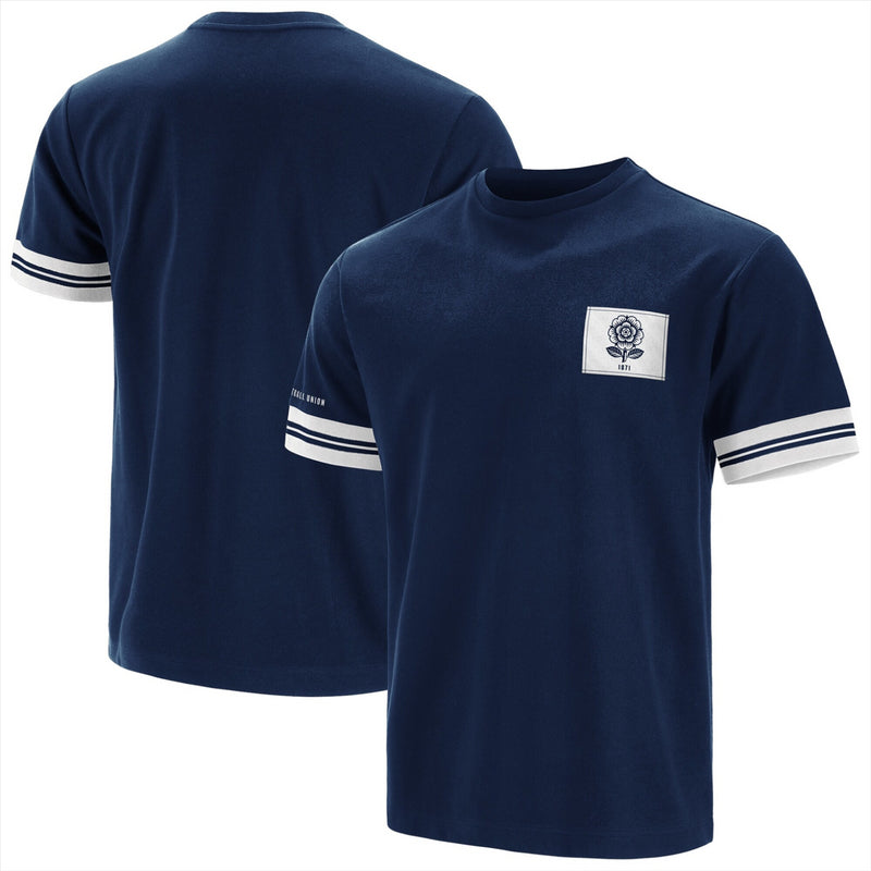 England Rugby Men's T-Shirt Navy Premium Ringer Top