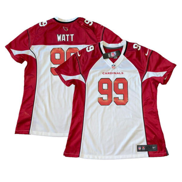 Arizona Cardinals NFL Jersey Women's Nike Road Top - Watt 99