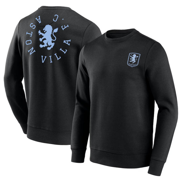 Aston Villa Men's Sweatshirt Football Loop Graphic Crew Top