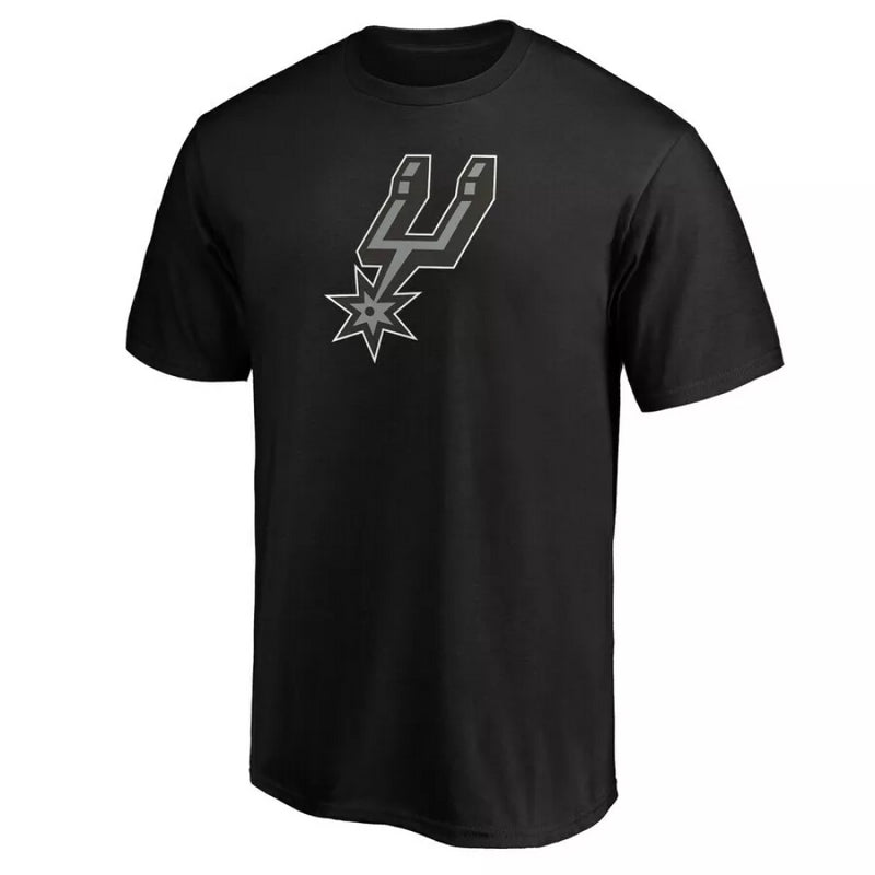 San Antonio Spurs T-Shirt Men's NBA Black Logo Graphic T-Shirt