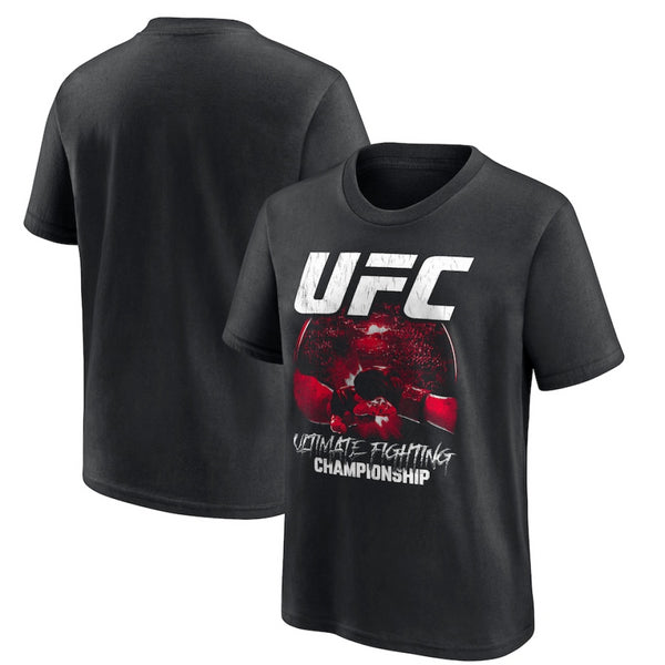 UFC Kid's Black T-Shirt Touch Gloves Top