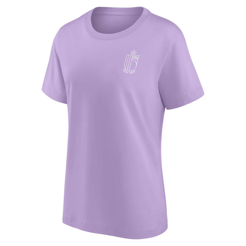 Belgium Women's Graphic T-Shirt Football Mono Logo Top