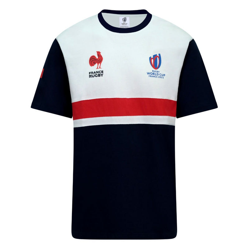 Rugby World Cup 2023 T-Shirt Men's France Colour Block Top