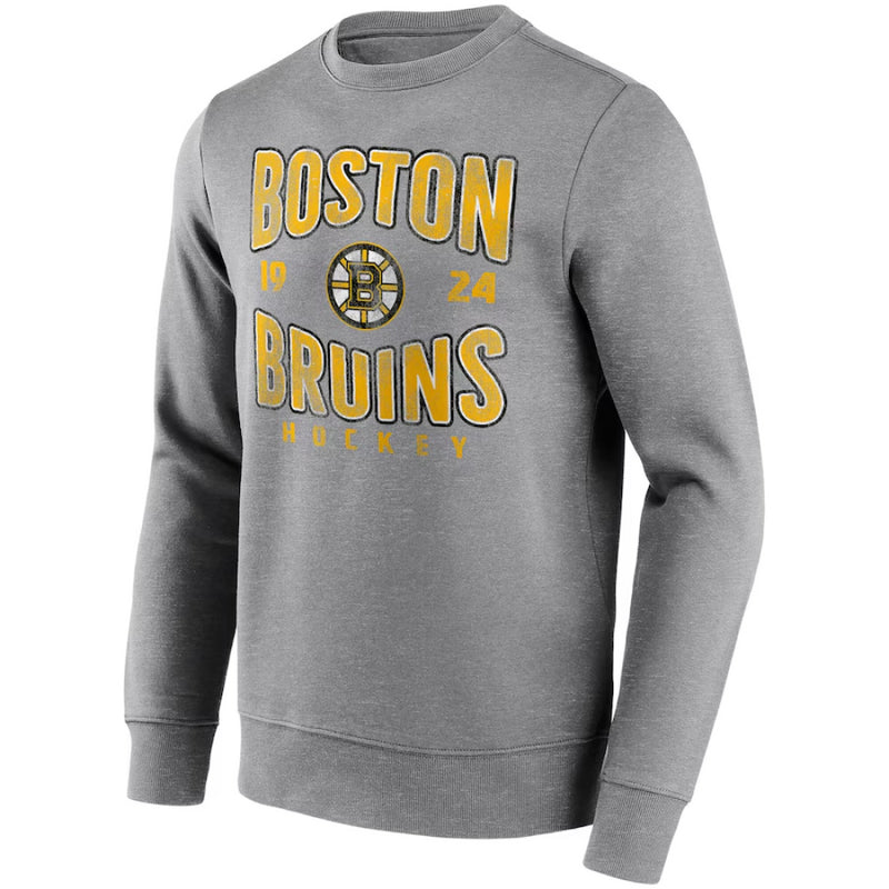 Boston Bruins Men's Sweatshirt NHL Wave Off Vintage Sweatshirt