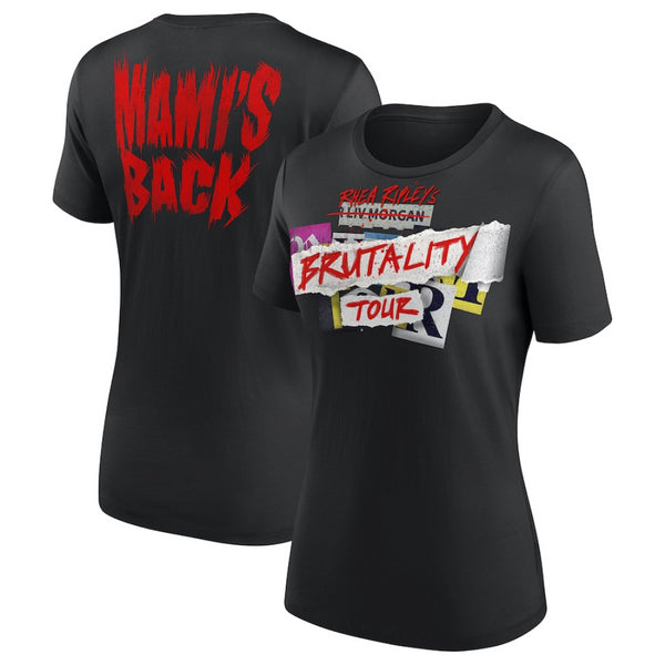 Rhea Ripley WWE T-Shirt Women's Black Brutality Tour Top