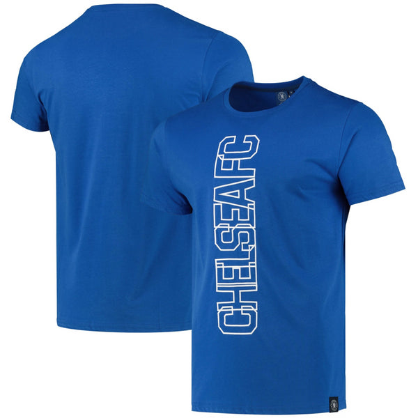 Chelsea Football Kid's T-Shirt Vertical Print Blue