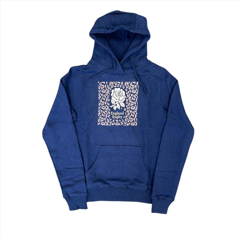 British & Irish Lions Hoodie Blue Box Logo Graphic Hoodie