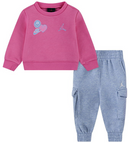 Kid's Jordan Sweatsuit Set Pink Swearshirt Set