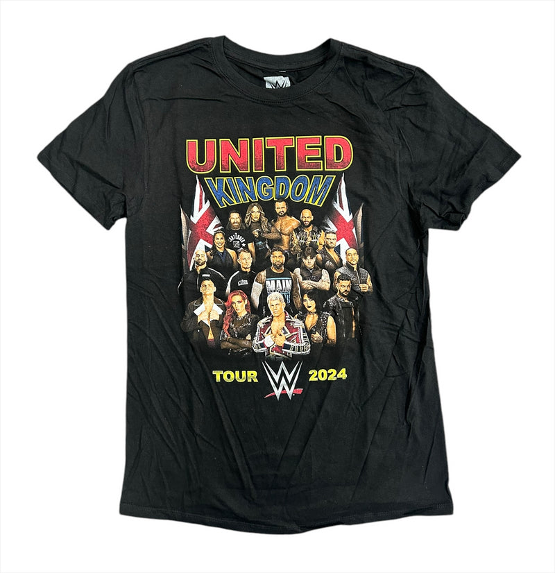 WWE Wrestling Men's T-Shirt 2024 UK Tour Event Top