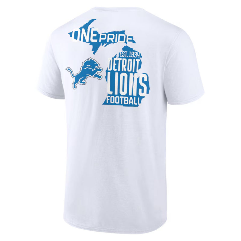 Detroit Lions Men's T-Shirt Hometown Logo NFL Top