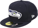 Seattle Seahawks NFL Cap New Era Navy Logo Fitted Hat
