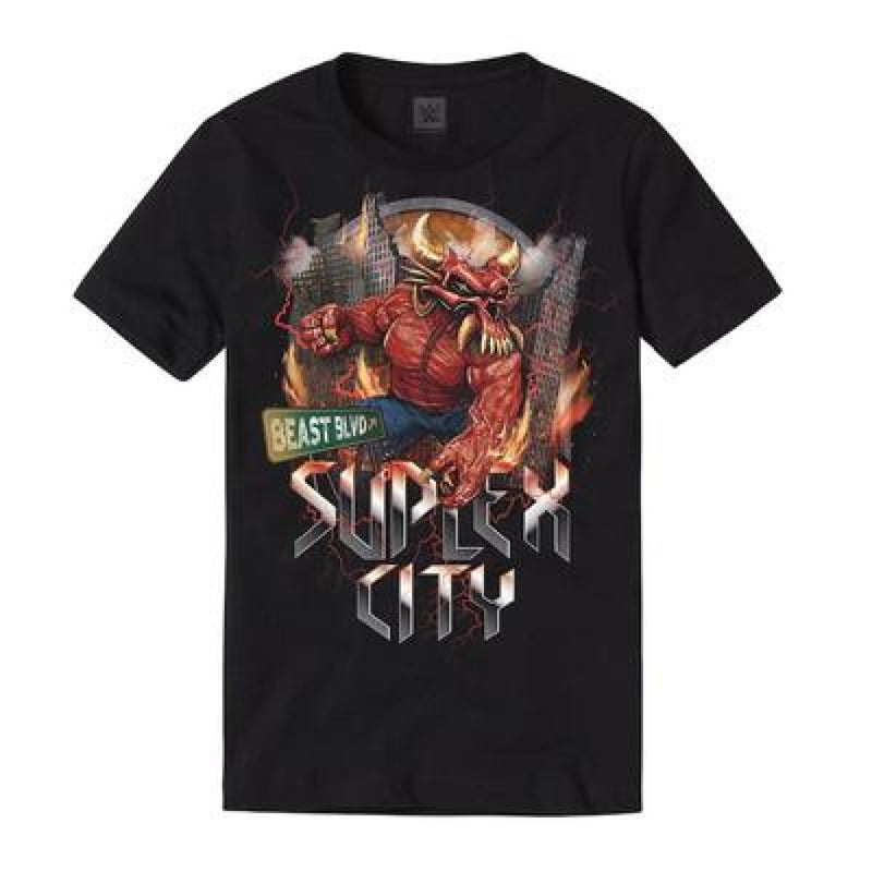 WWE Men's Graphic T-Shirt Brock Lesnar Suplex City Top