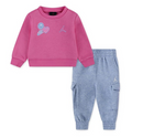 Kid's Jordan Pink Tracksuit Infant 2PC Set