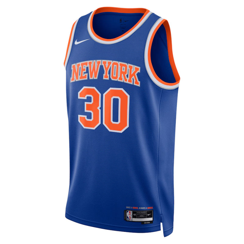 New York Knicks Jersey Men's NBA Nike Icon Jersey - Randle 30