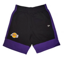 Men's Los Angeles Lakers Shorts New Era NBA Colour Block Shorts - New