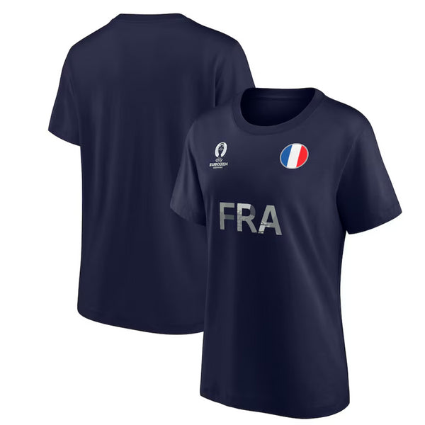 UEFA Euro Women's T-Shirt Football France Nation Flag Top