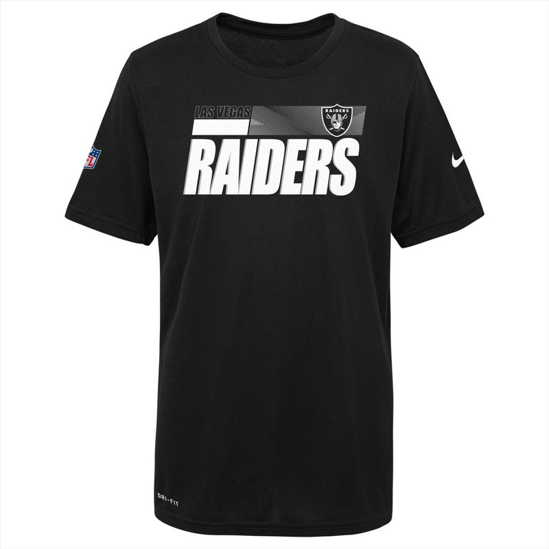 Las Vegas Raiders T-Shirt Kid's Nike NFL Sideline Logo Top