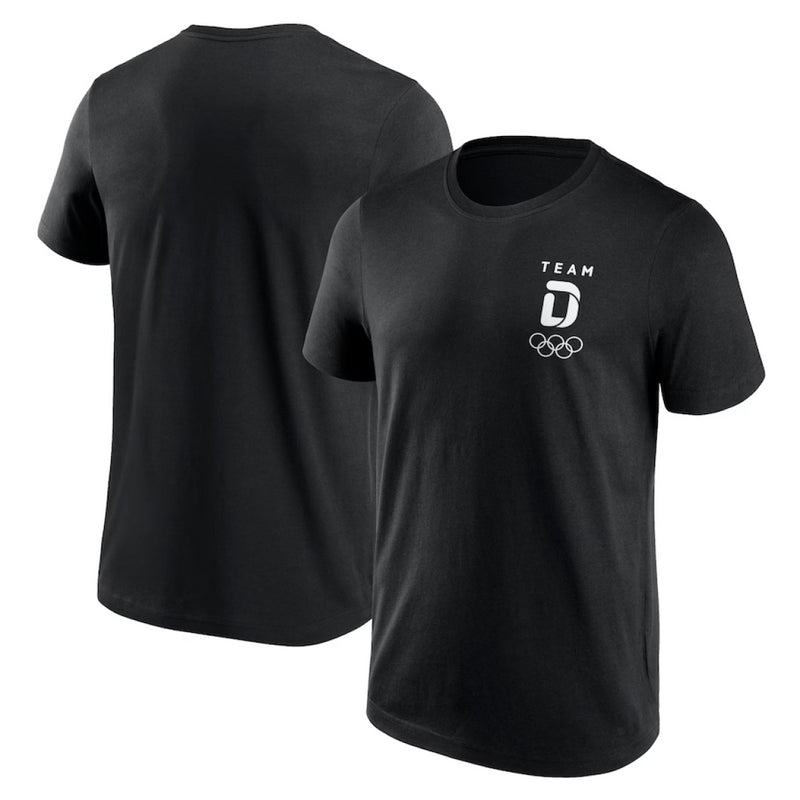 Paris Olympics Men's T-Shirt Team D Small Logo Black Top