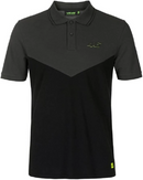 VR46 Men's MotoGP Polo Grey & Black Core Groove Polo Shirt