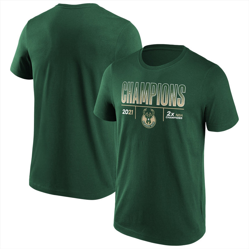 Milwaukee Bucks Men's T-Shirt NBA Champions Logo Graphic Top