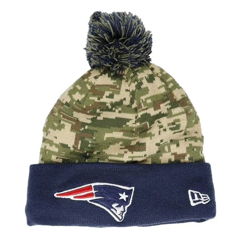 New England Patriots Beanie New Era NFL Camo Knit Bobble Hat