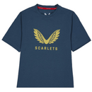 Scarlets Rugby T-Shirt Kid's Castore Cotton Logo Top