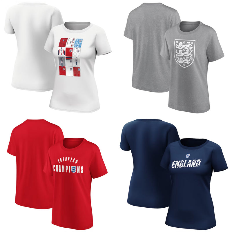 England Women's Football T-Shirt Fanatics Tee Top