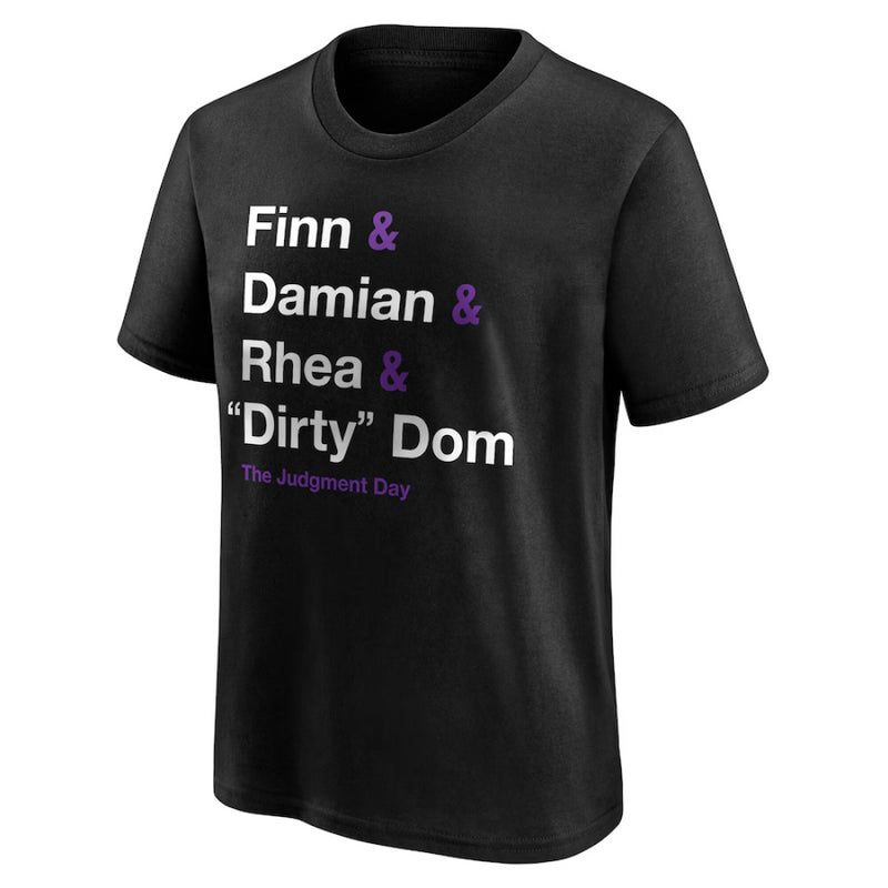 The Judgement Day T-Shirt Kid's WWE Black Names List Top