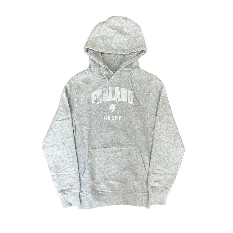 England Rugby Men's Hoodie Grey Wordmark Graphic Hoodie